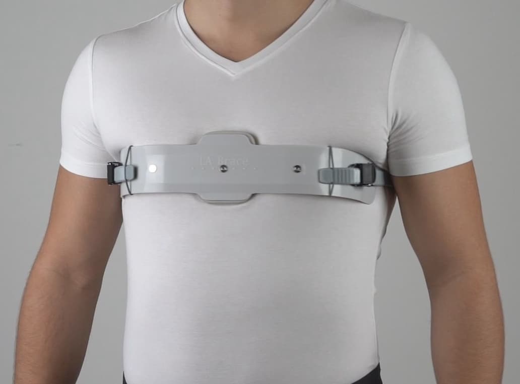 Pectus Carinatum Brace With Adjustable Buckles For More Rigid Compression  on Sternum Pigeon Chest Corset for Adults